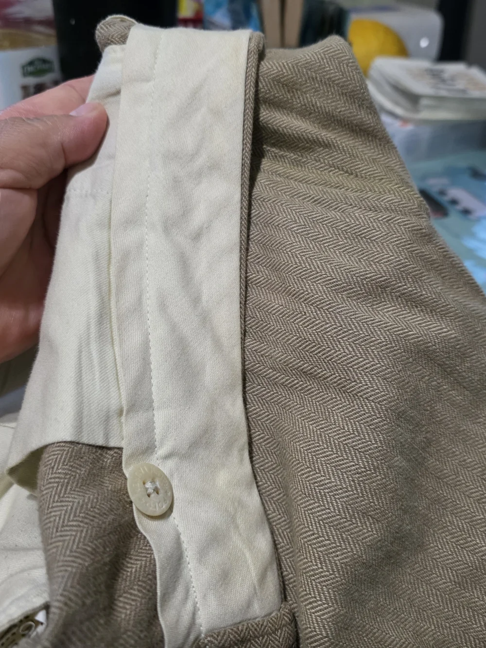 Polo by Ralph Lauren Men's Pleated Dress Pants - Tan Us3d Size 40 x30